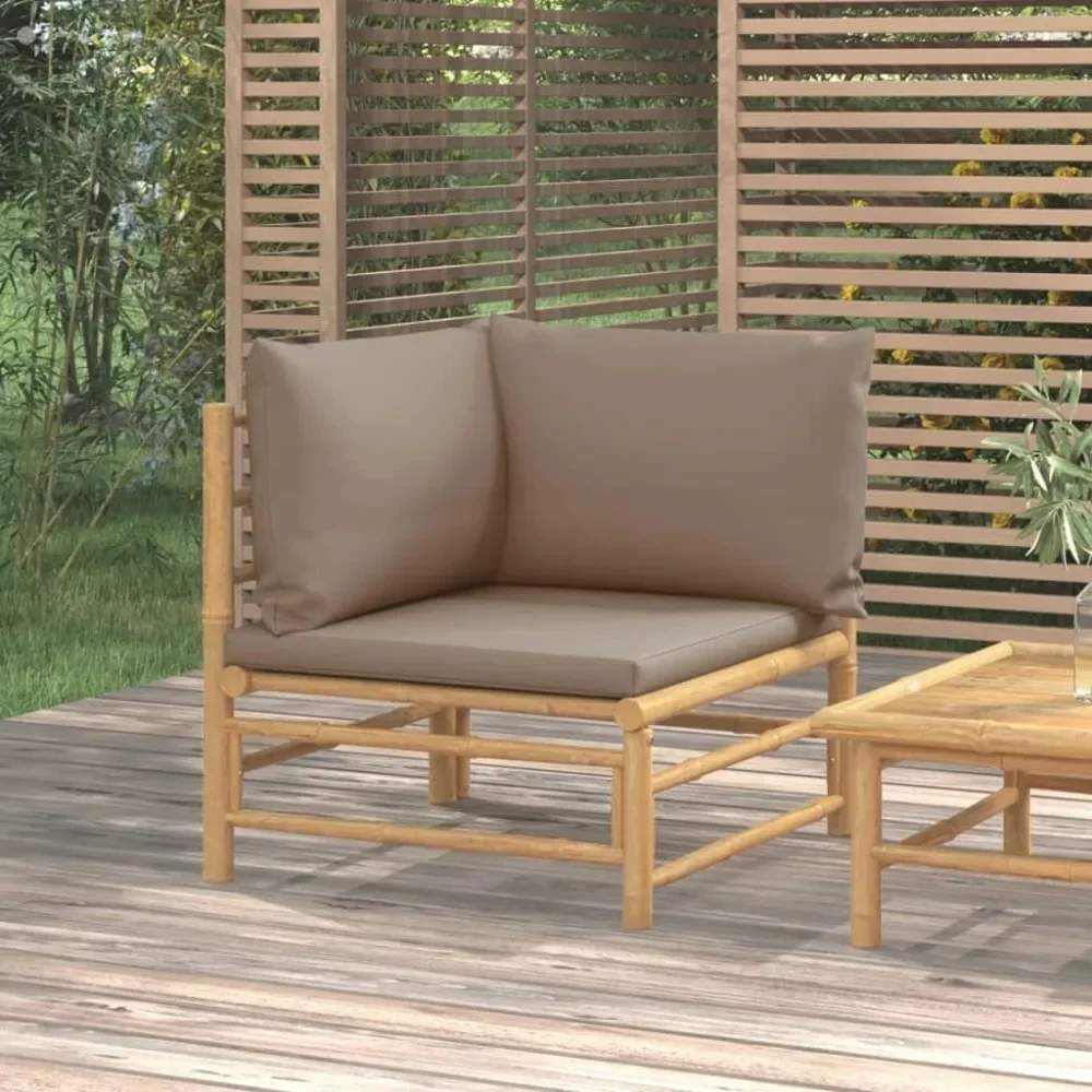 Garden Sofa Outdoor sofaPatio Corner Sofa with Taupe Cushions BambooSuitable for Garden and Patio
Garden Sofa Outdoor sofaPatio Corner Sofa with Taupe Cushions BambooSuitable for Garden and Patio