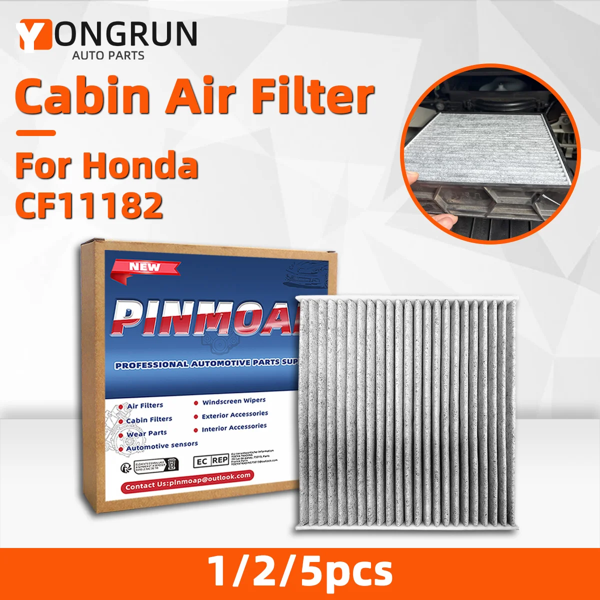 YONGRUN Car Cabin Air Conditioning Filter Is Suitable For Honda Civic/Cura Mdx Premium Including Activated Carbon 80292-TBA-A11
YONGRUN Car Cabin Air Conditioning Filter Is Suitable For Honda Civic/Cura Mdx Premium Including Activated Carbon 80292-TBA-A11