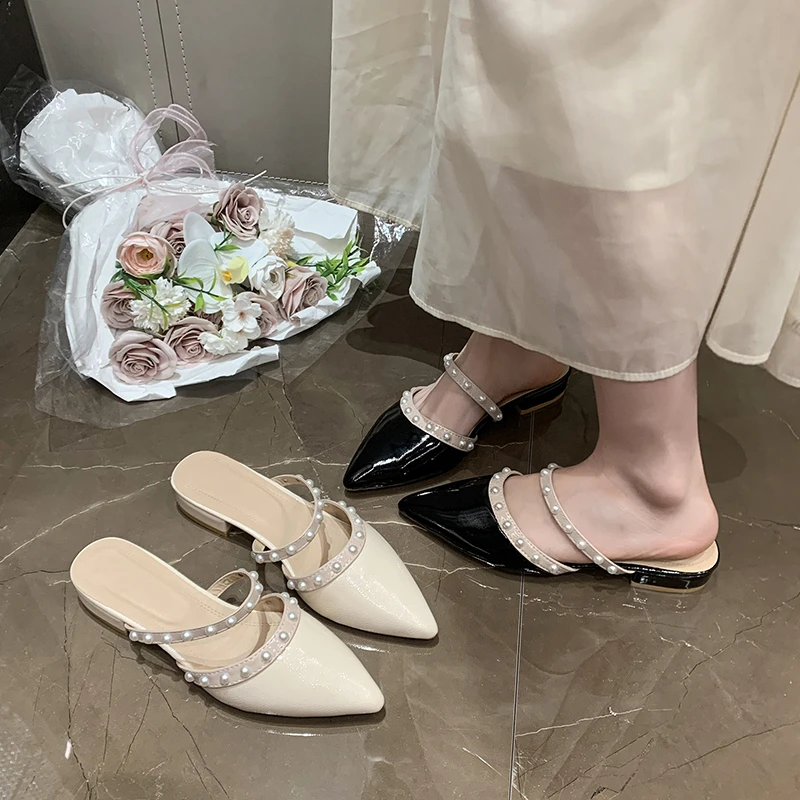 Pearl Baotou Semi-drag Girl 2026 New Summer Fairy Style Low Heel Outside Sandals
Pearl Baotou Semi-drag Girl 2026 New Summer Fairy Style Low Heel Outside Sandals