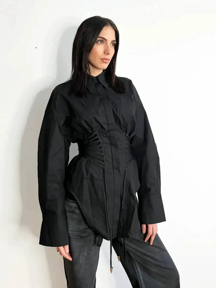 White Waist Strap Shirt For Women Fashion Women's Niche Design Solid Color Long Sleeve Shirt Top Female 2025 Autumn New P4SQ
White Waist Strap Shirt For Women Fashion Women's Niche Design Solid Color Long Sleeve Shirt Top Female 2025 Autumn New P4SQ