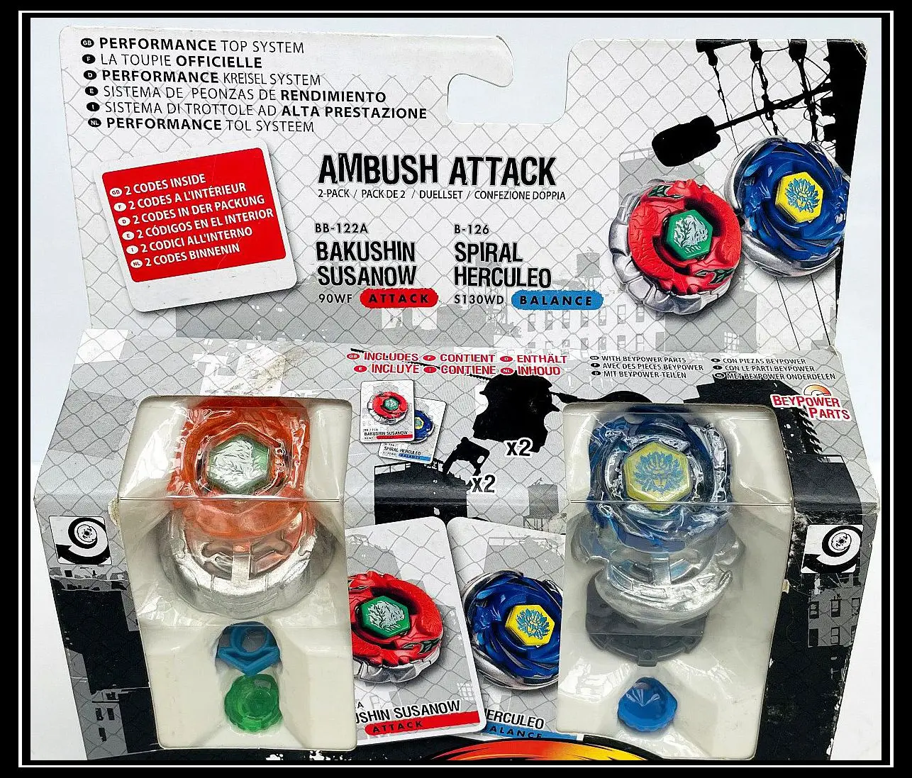 ПОДЛИННЫЕ TT BEYS BB-122A BAKUSHIN SUSANOW 90WF&B-126 SPIRAL HERCULEO S130WD 2-PACK Battle Metal Fury Set
ПОДЛИННЫЕ TT BEYS BB-122A BAKUSHIN SUSANOW 90WF&B-126 SPIRAL HERCULEO S130WD 2-PACK Battle Metal Fury Set