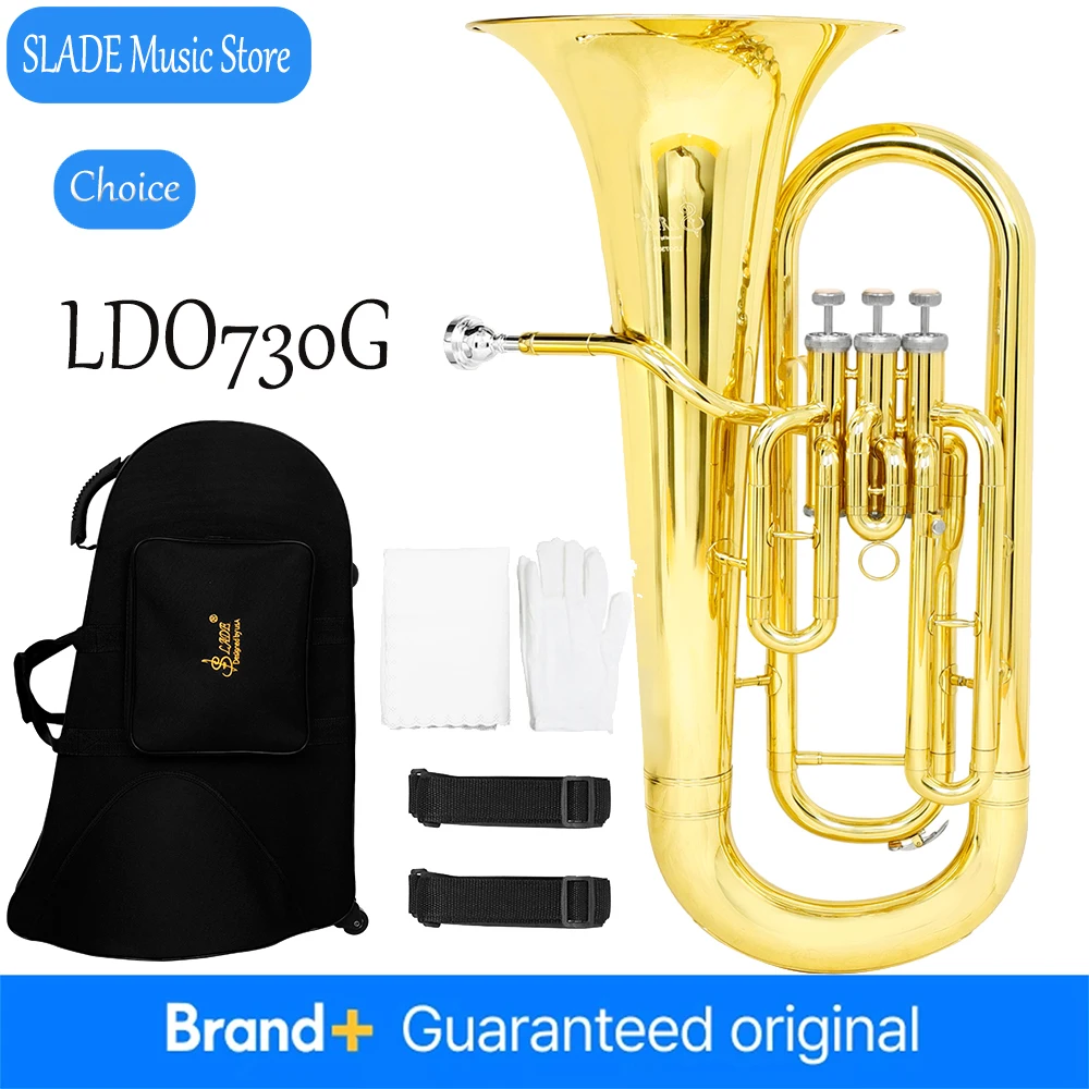 SLADE B Flat Euphonium Premium Brass Body 3-Key Baritone Horn Bass Musical Instrument Parts&Accessories with Case Back Straps
SLADE B Flat Euphonium Premium Brass Body 3-Key Baritone Horn Bass Musical Instrument Parts&Accessories with Case Back Straps