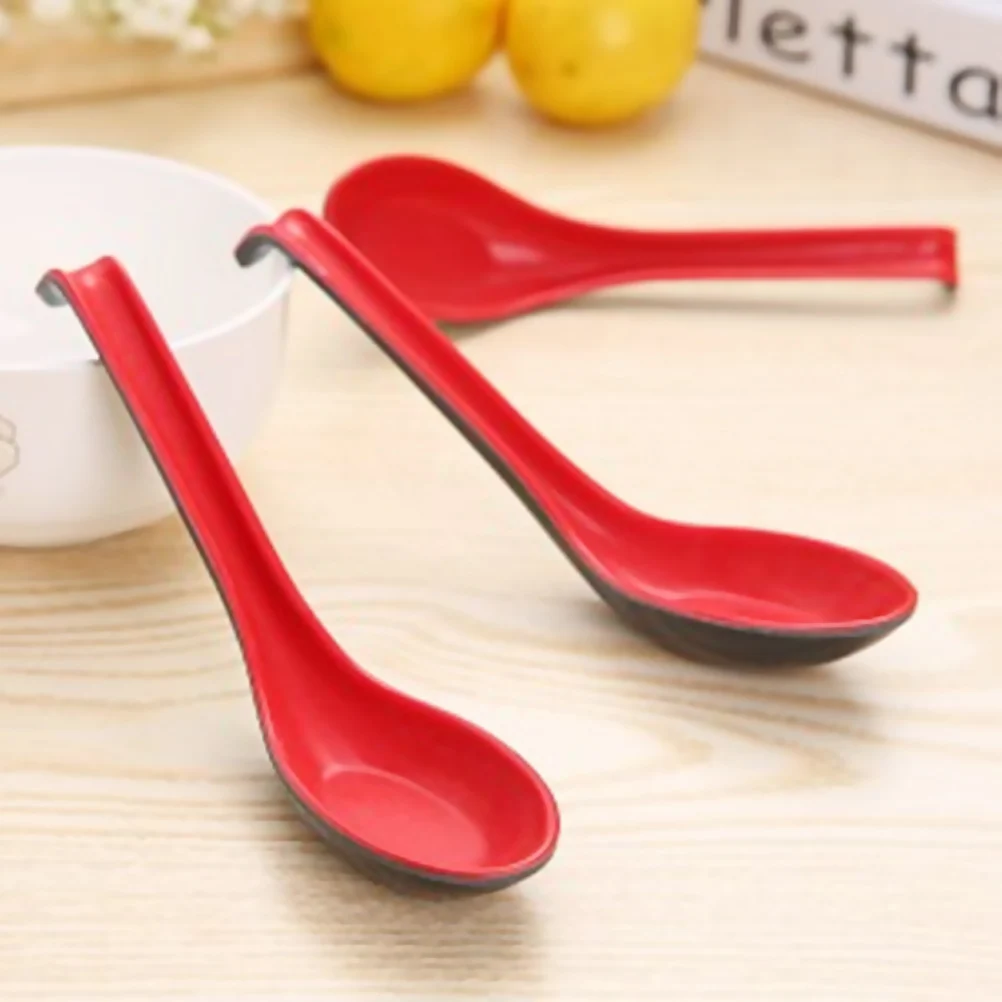 3pcs Chinese Spoons Asian Style Plastic Ladle Spoon Red Black Set Food Grade Long Handle Scoop Rice Miso Restaurant Use
3pcs Chinese Spoons Asian Style Plastic Ladle Spoon Red Black Set Food Grade Long Handle Scoop Rice Miso Restaurant Use