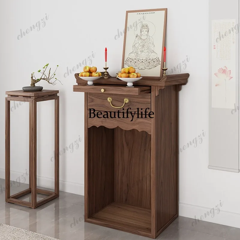 New Chinese-style solid wood shrine cabinet, table incense case household Buddhist table simple Buddhist cabinet,
New Chinese-style solid wood shrine cabinet, table incense case household Buddhist table simple Buddhist cabinet,