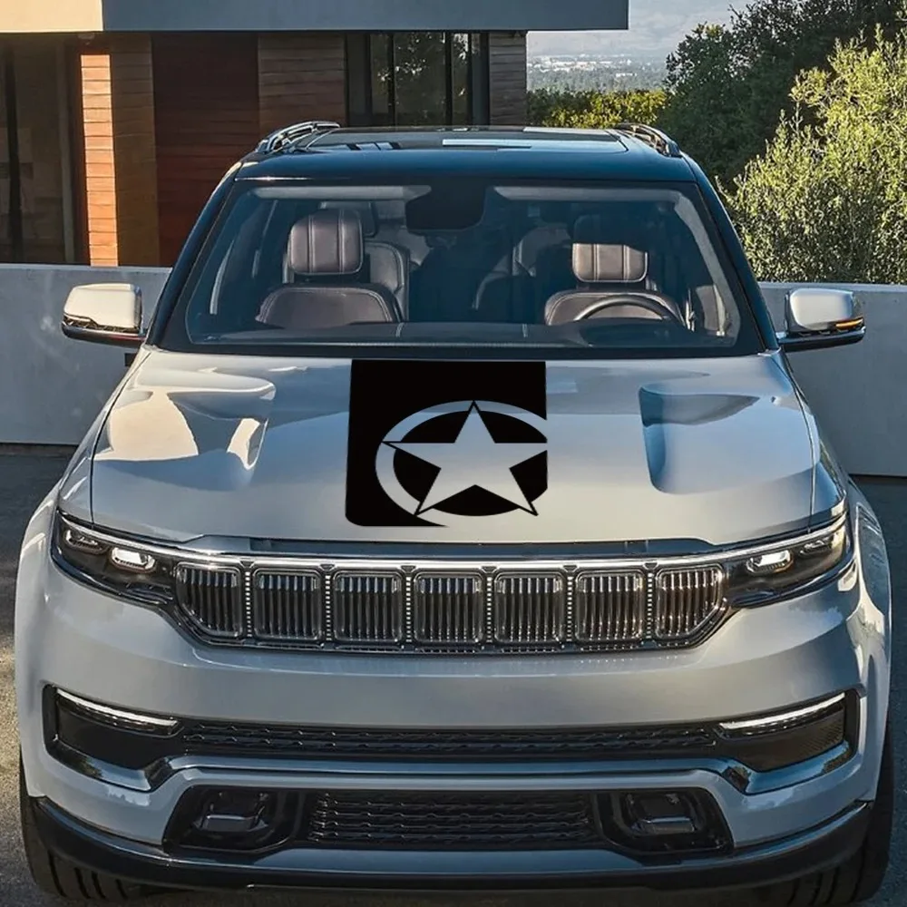 Car Engine Hood Sticker Army Star Pattern Auto Body Vinyl Decal Car Decoration Accessories For Jeep Renegade Compass Wrangler JK
Car Engine Hood Sticker Army Star Pattern Auto Body Vinyl Decal Car Decoration Accessories For Jeep Renegade Compass Wrangler JK