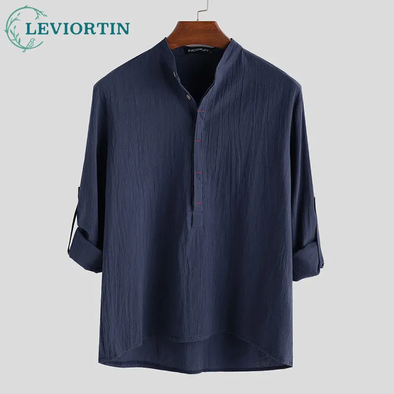 Spring and Autumn European and American Fashion City Men's Casual Loose Solid Color Versatile Door Tube Jujube Long Sleeve Shirt
Spring and Autumn European and American Fashion City Men's Casual Loose Solid Color Versatile Door Tube Jujube Long Sleeve Shirt