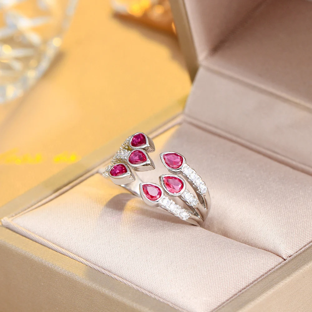 Unique Fuchsia Cubic Zirconia White Gold Color Geometric Shape Open Size Ring for Women New Trendy Jewelry R245
Unique Fuchsia Cubic Zirconia White Gold Color Geometric Shape Open Size Ring for Women New Trendy Jewelry R245