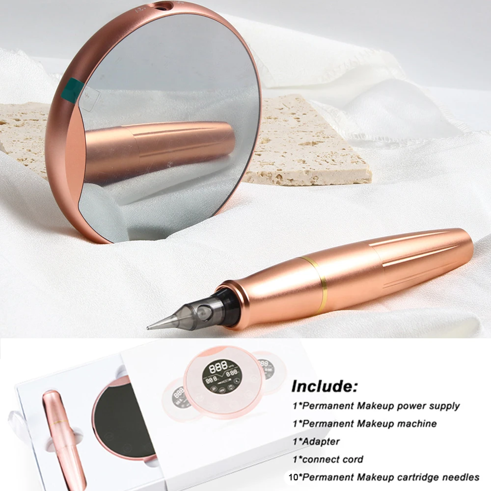 Digital P90 Tattoo Machine Permanent Makeup Rotary Tattoo Pen Set Eyebrow Lip Power Supply With Universal Cartridge
Digital P90 Tattoo Machine Permanent Makeup Rotary Tattoo Pen Set Eyebrow Lip Power Supply With Universal Cartridge