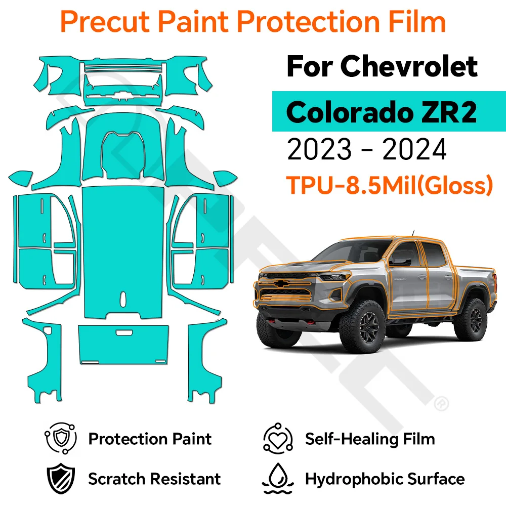 For Chevrolet Colorado ZR2 2023-2024 Matte Precut Paint Protective Film Full Car Clear 8.5Mil TPU Scratch-Resistant Accessories
For Chevrolet Colorado ZR2 2023-2024 Matte Precut Paint Protective Film Full Car Clear 8.5Mil TPU Scratch-Resistant Accessories