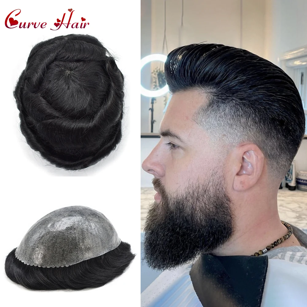 Full PU Human Hair Prosthesis Mens Wigs 0.1mm Durable Injection Poly Toupee for Man 120% Density Male Hair Replacement System
Full PU Human Hair Prosthesis Mens Wigs 0.1mm Durable Injection Poly Toupee for Man 120% Density Male Hair Replacement System