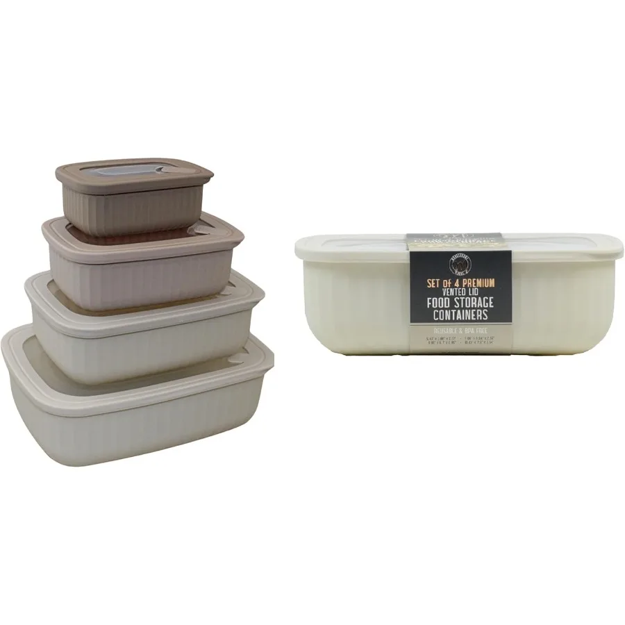 Set of 4 BPA Free Food Storage Containers with Vented Lids Assorted Sizes Microwave Freezer Safe Leftovers Meal Prep Fridge Org
Set of 4 BPA Free Food Storage Containers with Vented Lids Assorted Sizes Microwave Freezer Safe Leftovers Meal Prep Fridge Org