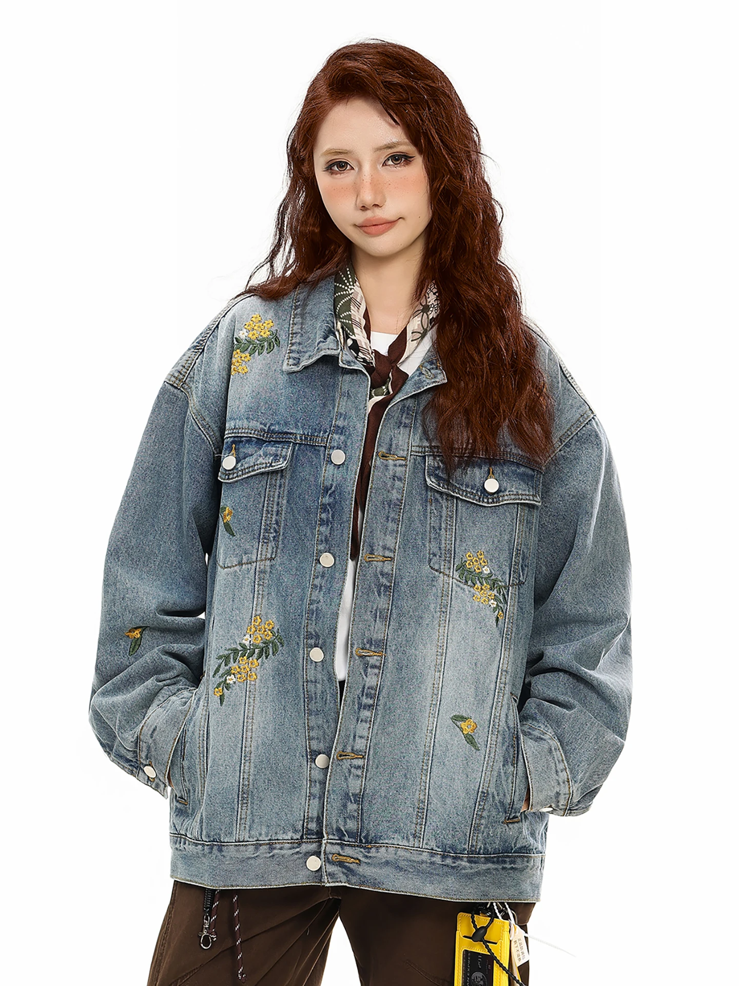 Retro American Waed Embroidered Denim Jaet Men's Spring Streetwear Versatile Couple Sle Workwear Outerwear
Retro American Waed Embroidered Denim Jaet Men's Spring Streetwear Versatile Couple Sle Workwear Outerwear