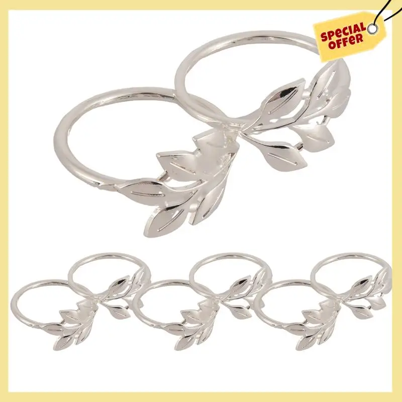 -BABQ 24PCS Leaf Napkin Rings Metal Silver Napkin Holder Table Napkin Rings For Dinning Table Parties Everyday
-BABQ 24PCS Leaf Napkin Rings Metal Silver Napkin Holder Table Napkin Rings For Dinning Table Parties Everyday