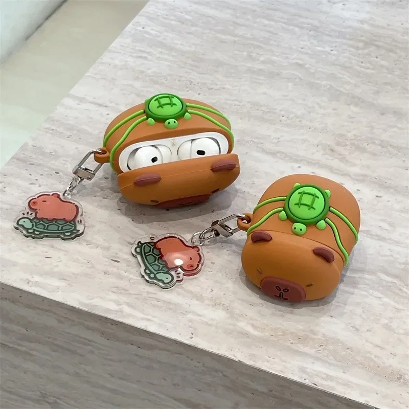 Capybara Turtle Bag Case for AirPods 4 Airpod 1 2 3 Pro Pro2 Bluetooth Earbuds Charging Box Protective Earphone Case Cover
Capybara Turtle Bag Case for AirPods 4 Airpod 1 2 3 Pro Pro2 Bluetooth Earbuds Charging Box Protective Earphone Case Cover
