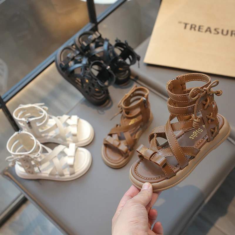 Girls Gladiator Sandals 2025 New Summer New Butterfly Knot Roman Sandals Princess Style Soft Bottom Child Girls Kid Shoes
Girls Gladiator Sandals 2025 New Summer New Butterfly Knot Roman Sandals Princess Style Soft Bottom Child Girls Kid Shoes