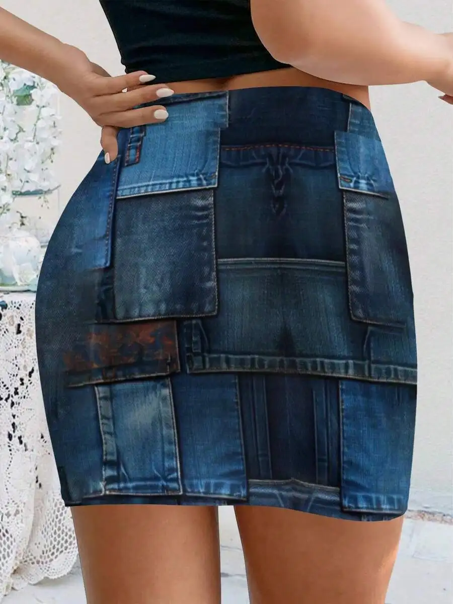 Womens Denim Patchwork Bodycon Mini Skirt Streetwear Summer Casual Fashion
Womens Denim Patchwork Bodycon Mini Skirt Streetwear Summer Casual Fashion
