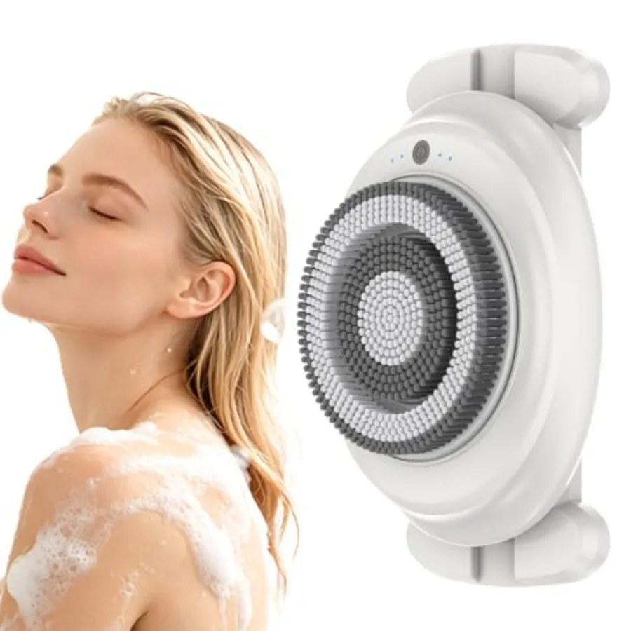 Electric Shower Scrubber for Body Back, Wall Mounted Body Brush with Soft Bristles, Waterproof Hands-Free Bath Brush with 4 Spe
Electric Shower Scrubber for Body Back, Wall Mounted Body Brush with Soft Bristles, Waterproof Hands-Free Bath Brush with 4 Spe