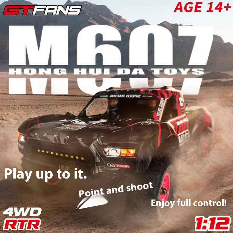 1:12 4WD RC Short Course Truck 70 + KM/H Высокоскоростной бесщеточный двигатель 41 см Большой размер Модернизированное шасси Flysky Radio из углеродного волокна 
1:12 4WD RC Short Course Truck 70 + KM/H Высокоскоростной бесщеточный двигатель 41 см Большой размер Модернизированное шасси Flysky Radio из углеродного волокна