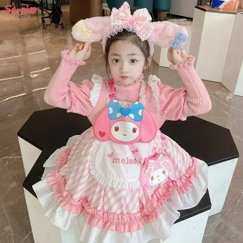 Sanrio My Melody Kuromi Short Sleeve Girl Skirt Cute Loose Dress Clothing Casual Gift Princess Costume Halloween Birthday Gifts
Sanrio My Melody Kuromi Short Sleeve Girl Skirt Cute Loose Dress Clothing Casual Gift Princess Costume Halloween Birthday Gifts