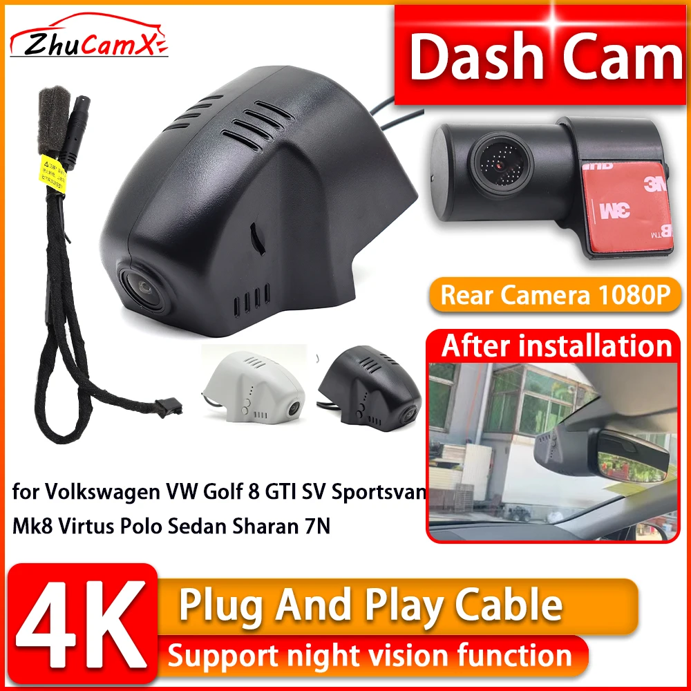 Wiifi 4K Dash Cam for Volkswagen VW Golf 8 GTI SV Sportsvan Mk8 Virtus Polo Sedan Sharan 7N DVR Front Rear Camera Plug and Play
Wiifi 4K Dash Cam for Volkswagen VW Golf 8 GTI SV Sportsvan Mk8 Virtus Polo Sedan Sharan 7N DVR Front Rear Camera Plug and Play