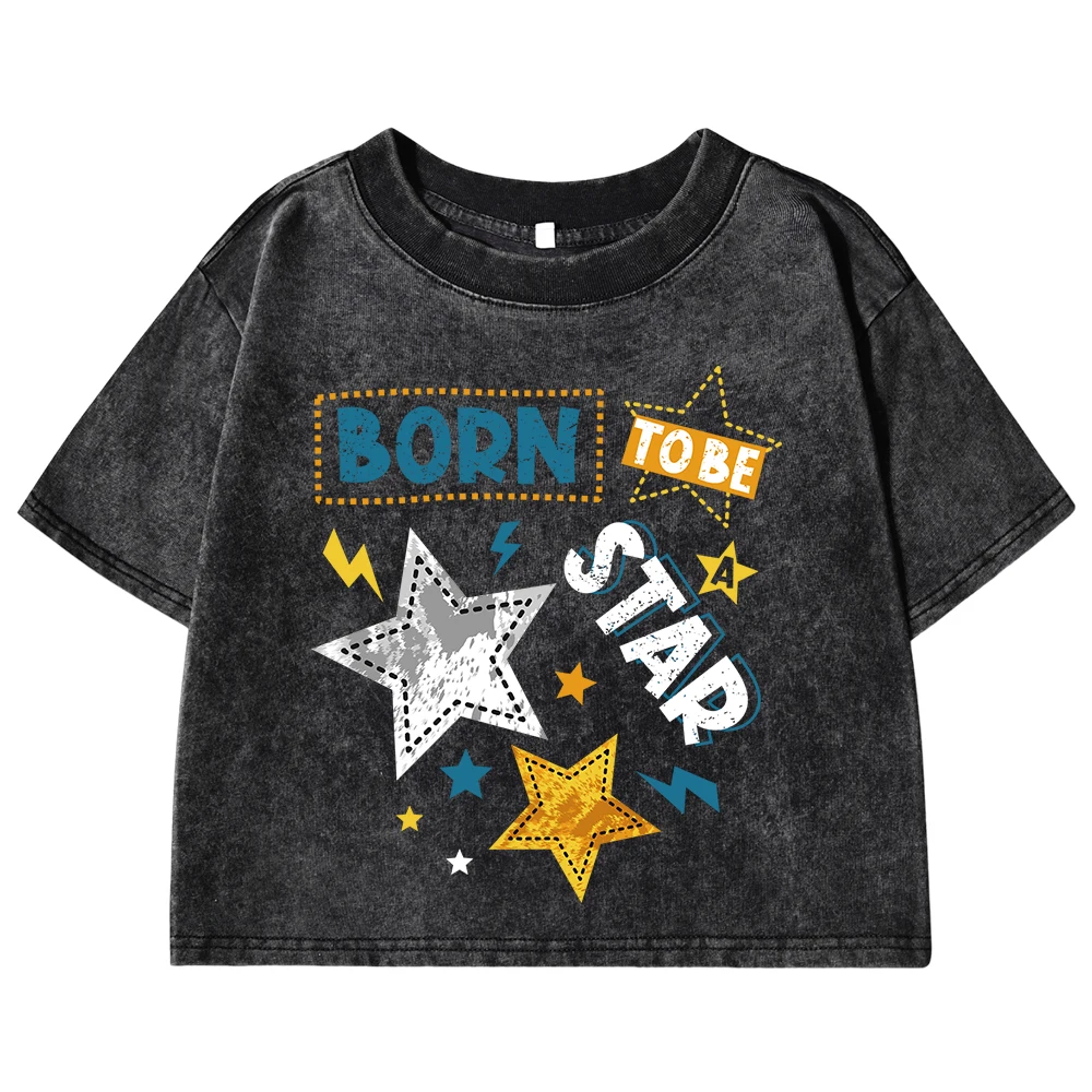 Born To Be Star Prints Washed Tee Shirt Women Retro Sport Short Sleeve Summer Cool New All-Match Clothes Crop Fashion Tops
Born To Be Star Prints Washed Tee Shirt Women Retro Sport Short Sleeve Summer Cool New All-Match Clothes Crop Fashion Tops