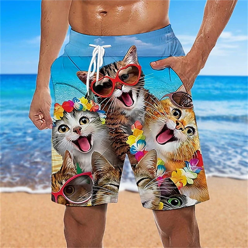 Funny Men's Beach Shorts 3D Cute Cat Print Swimming Trunks Fashion Summer Loose Casual Pants Boy Unisex Hawaiian Board Shorts
Funny Men's Beach Shorts 3D Cute Cat Print Swimming Trunks Fashion Summer Loose Casual Pants Boy Unisex Hawaiian Board Shorts