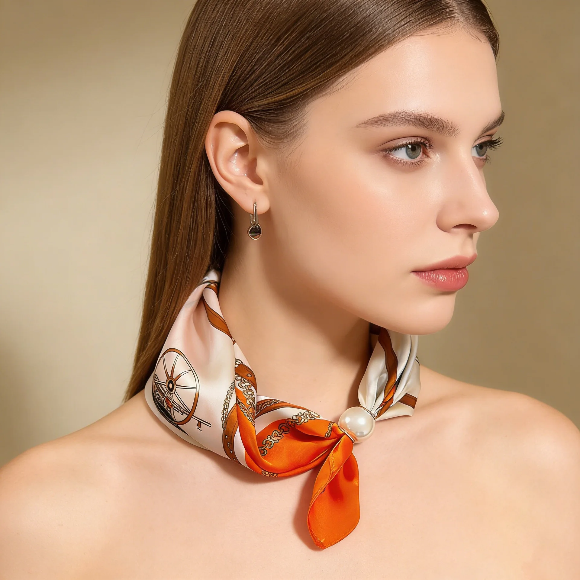 Print Scarf Woman Silk Collarbone Magnetic Pearl Pendant Thin Buckle Lazy Chain Neckerchief Headscarf Accesories Hair Bands
Print Scarf Woman Silk Collarbone Magnetic Pearl Pendant Thin Buckle Lazy Chain Neckerchief Headscarf Accesories Hair Bands