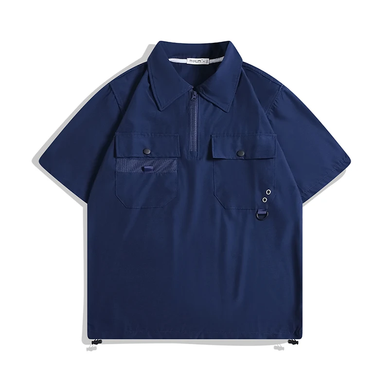Men Short Sleeve Shirt Japanese Retro Summer New Casual Loose Half Zipper Splicing Coats Popular Versatile Lapel Workwear Tops
Men Short Sleeve Shirt Japanese Retro Summer New Casual Loose Half Zipper Splicing Coats Popular Versatile Lapel Workwear Tops
