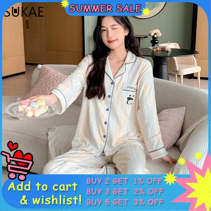 SUKAE M-5XL Autumn Winter Woman Pajamas Set Lady Home Clothes Faux Cotton Nightwear Lapel Pjs Fashion Turn-down Collar Sleepwear
SUKAE M-5XL Autumn Winter Woman Pajamas Set Lady Home Clothes Faux Cotton Nightwear Lapel Pjs Fashion Turn-down Collar Sleepwear