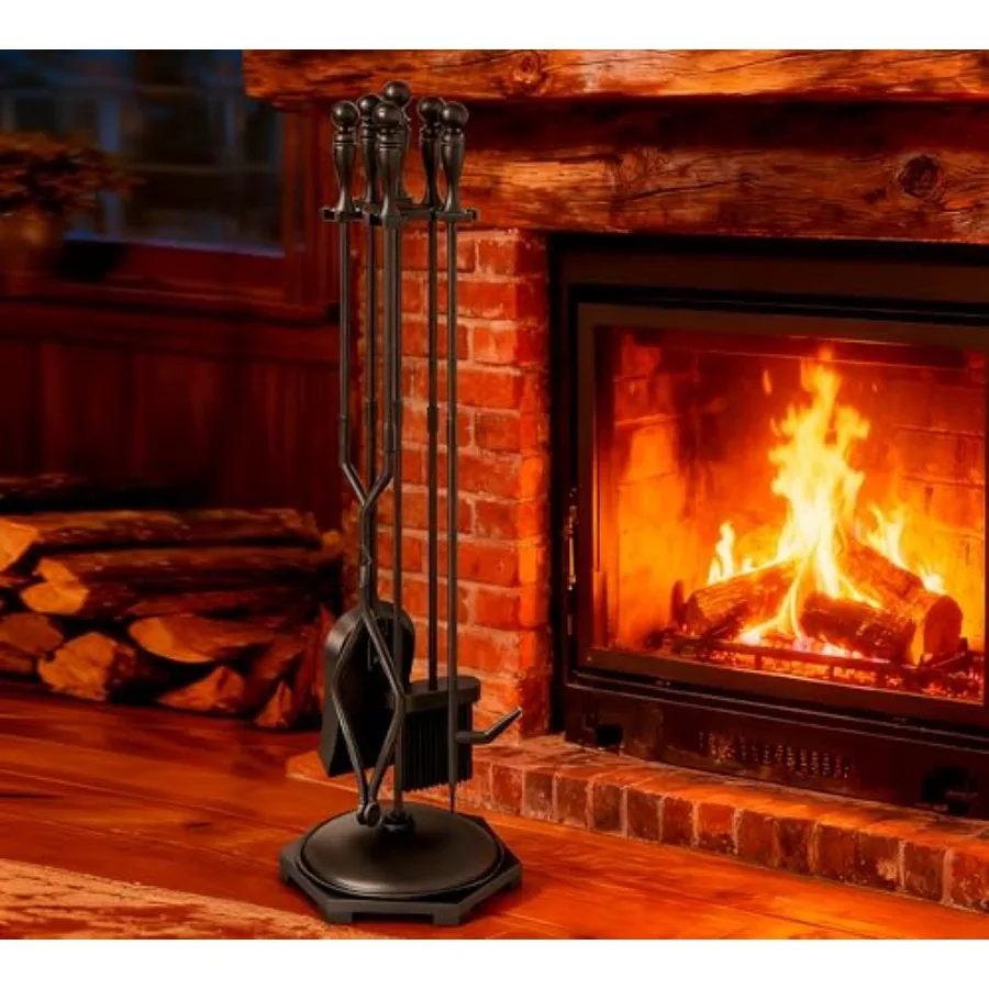 Fire Beauty Fireplace Tools Set 5 Pieces Wrought Iron Fire Tool Set for Outdoor/Indoor Fireplace Accessories Set
Fire Beauty Fireplace Tools Set 5 Pieces Wrought Iron Fire Tool Set for Outdoor/Indoor Fireplace Accessories Set