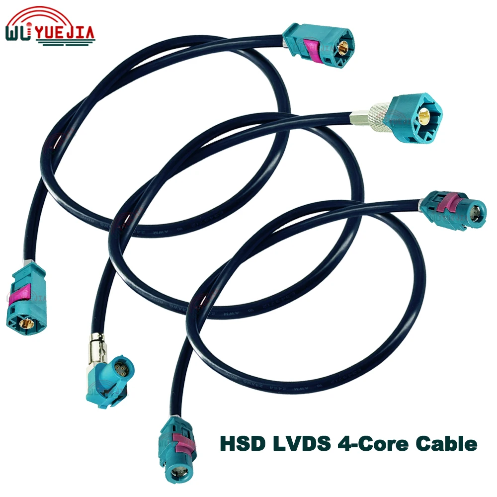 Universal HSD Cable Water Blue Z Type 4Pin HSD Male Plug to Female Jack Connector 100ohm 535 4-Core LVDS Cable for Benz BMW Audi
Universal HSD Cable Water Blue Z Type 4Pin HSD Male Plug to Female Jack Connector 100ohm 535 4-Core LVDS Cable for Benz BMW Audi