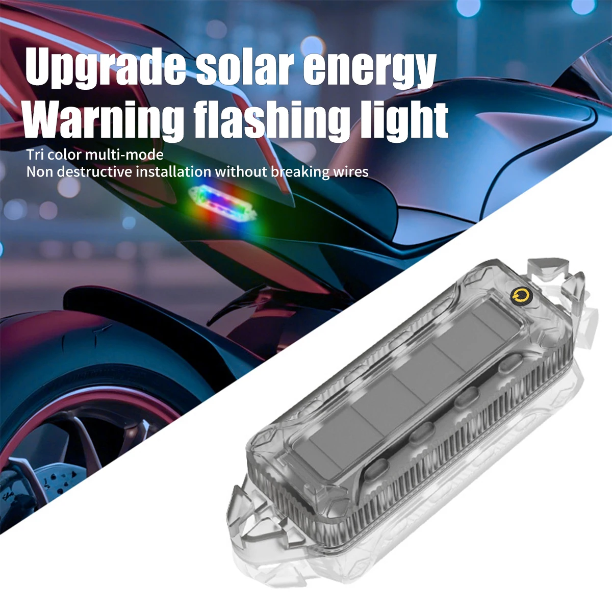 Motorcycle LED Lights Flashing Strobe Light Mini Solar Warning Signal Light Wireless for Motor Car Dirtbike Truck Accessories
Motorcycle LED Lights Flashing Strobe Light Mini Solar Warning Signal Light Wireless for Motor Car Dirtbike Truck Accessories