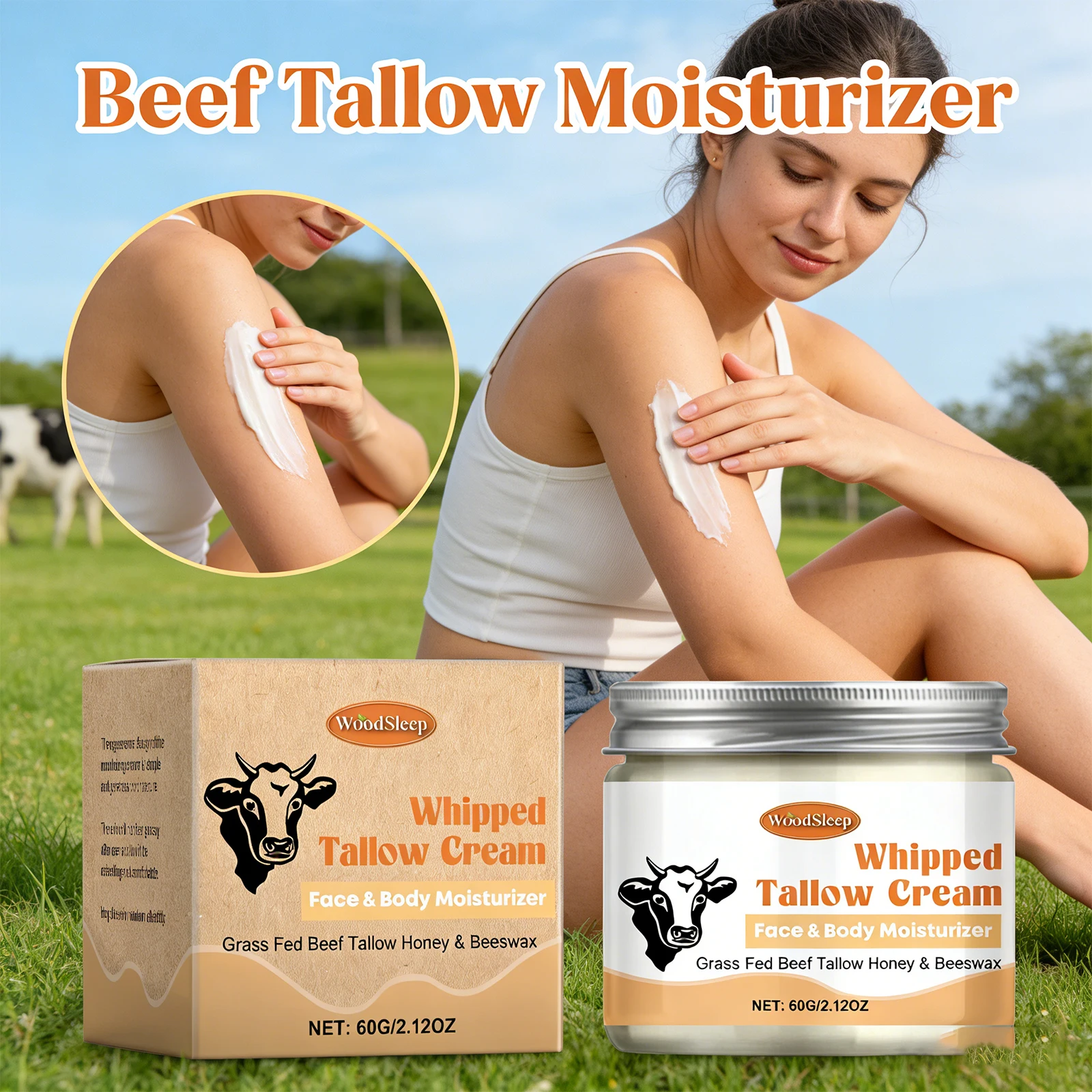 Beef Tallow Multi Purpose Moisturizer Hydrating Soothing Dry Skin Nourishing Face Body Cream Long Lasting Hydration Smooth Skin
Beef Tallow Multi Purpose Moisturizer Hydrating Soothing Dry Skin Nourishing Face Body Cream Long Lasting Hydration Smooth Skin