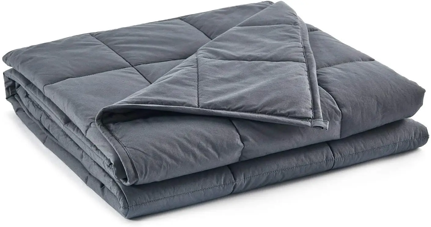 Premium Weighted Blanket 60x80 Inches 10 lbs for Adults 90-140 lbs, Cotton with Glass Beads in Dark Grey
Premium Weighted Blanket 60x80 Inches 10 lbs for Adults 90-140 lbs, Cotton with Glass Beads in Dark Grey
