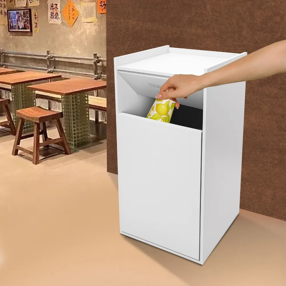Restaurant Trash Can Cabinet with Tray Holder Commercial Wooden Trash Can Cabinet Grade Rubbish Bin for Office Home (Silver)
Restaurant Trash Can Cabinet with Tray Holder Commercial Wooden Trash Can Cabinet Grade Rubbish Bin for Office Home (Silver)