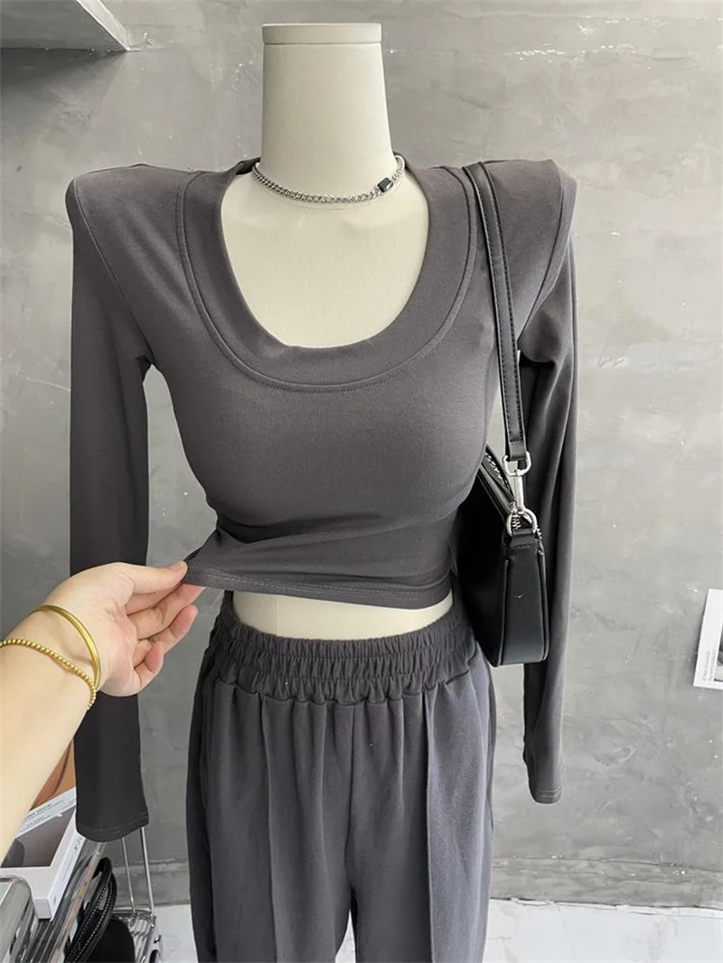 Slim Fit Long Sleeve T-Shirt Short Thickened Large U Collar Base Shirt Inner Wear Commute Style Korean Version Cotton Blend
Slim Fit Long Sleeve T-Shirt Short Thickened Large U Collar Base Shirt Inner Wear Commute Style Korean Version Cotton Blend