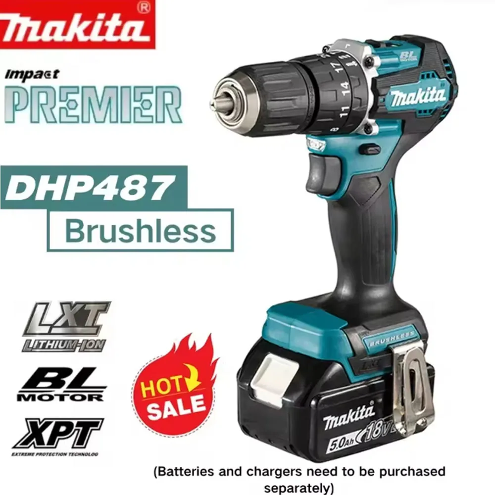 NEW Original Makita DHP487 Cordless impact screwdriver drill Brushless Electric Impact Screwdriver 18V Rechargeable Power Tool 
NEW Original Makita DHP487 Cordless impact screwdriver drill Brushless Electric Impact Screwdriver 18V Rechargeable Power Tool
