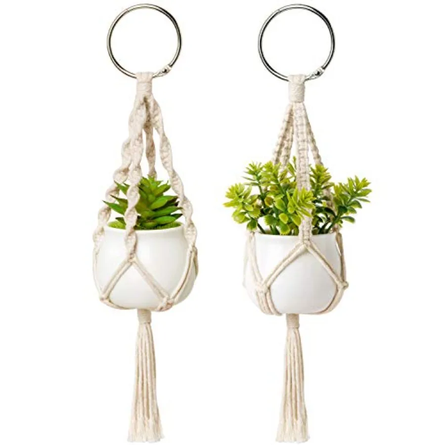 Mini Macrame Plant Car Accessories Rear View Mirrior Charm Cute Hanging Rearview Car Decor Boho Small Hanger with Artificial Su
Mini Macrame Plant Car Accessories Rear View Mirrior Charm Cute Hanging Rearview Car Decor Boho Small Hanger with Artificial Su