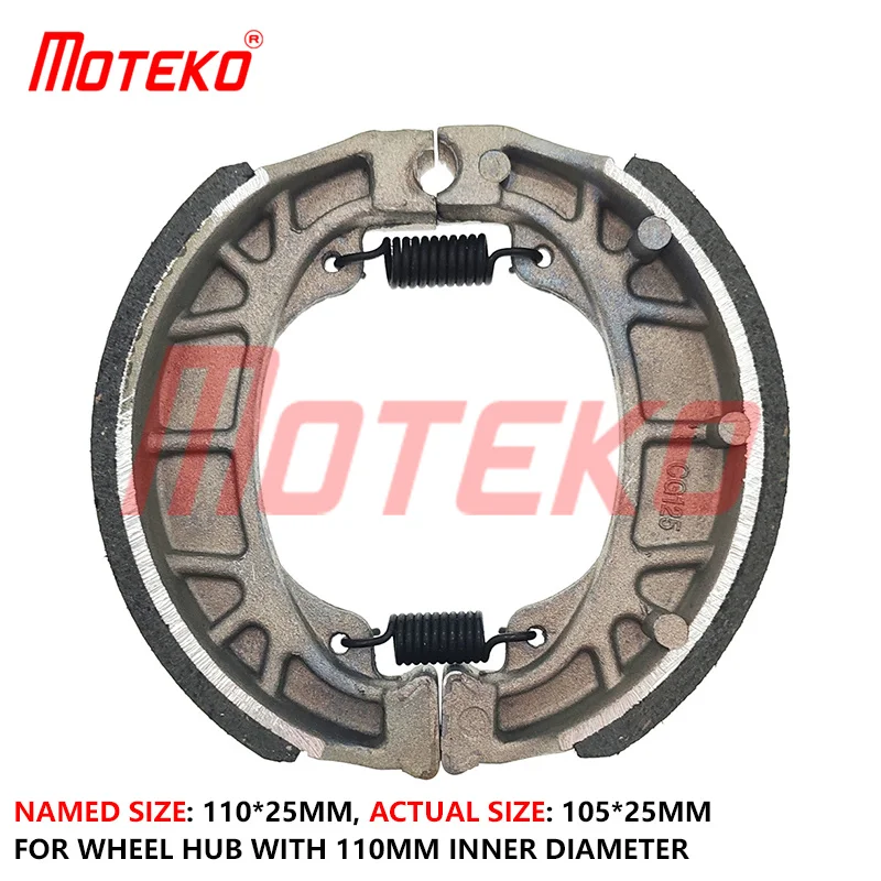 MOTORCYCLE BLACK SHEEL ASBESTOS FREE BRAKE SHOE 110*25 FOR AT110 JH110 SMASH CG125 GY6 50 WIN100 BEST125 AX4
MOTORCYCLE BLACK SHEEL ASBESTOS FREE BRAKE SHOE 110*25 FOR AT110 JH110 SMASH CG125 GY6 50 WIN100 BEST125 AX4