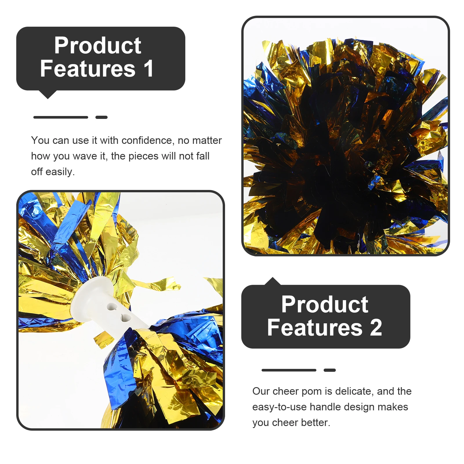 Cheerleading Bouquet Metallic Pom Poms Cheerleader Pompom Dance Party Accessories
Cheerleading Bouquet Metallic Pom Poms Cheerleader Pompom Dance Party Accessories