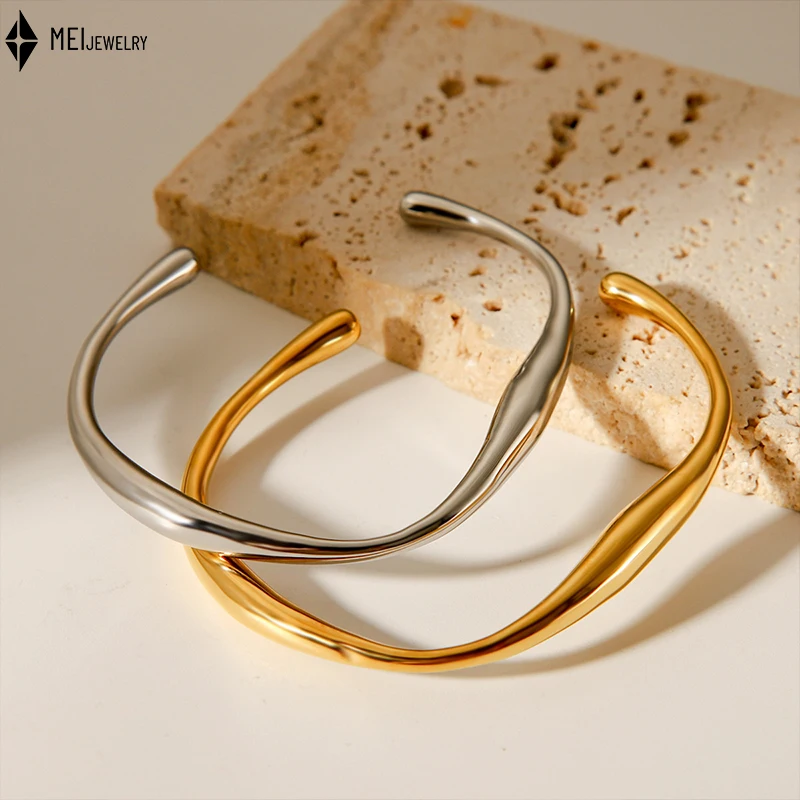 Popular Fashion Women Versatile Stainless Steel Jewelry Bracelet Geometric Shape Wide And Narrow Bracelet
Popular Fashion Women Versatile Stainless Steel Jewelry Bracelet Geometric Shape Wide And Narrow Bracelet 