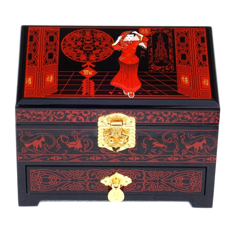 Chinese Handmade Large Wood Jewelry Box 3 Layer Bride Painting Wedding Storage Display Box Wonderful Gift Container Case
Chinese Handmade Large Wood Jewelry Box 3 Layer Bride Painting Wedding Storage Display Box Wonderful Gift Container Case