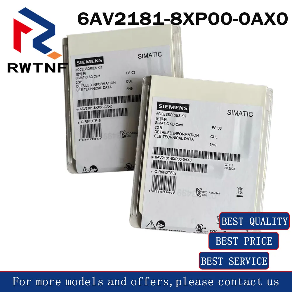Brand New Genuine 6AV2181-8XP00-0AX0 SIEMENS 2GB memory card module,100% original warehouse stock
Brand New Genuine 6AV2181-8XP00-0AX0 SIEMENS 2GB memory card module,100% original warehouse stock