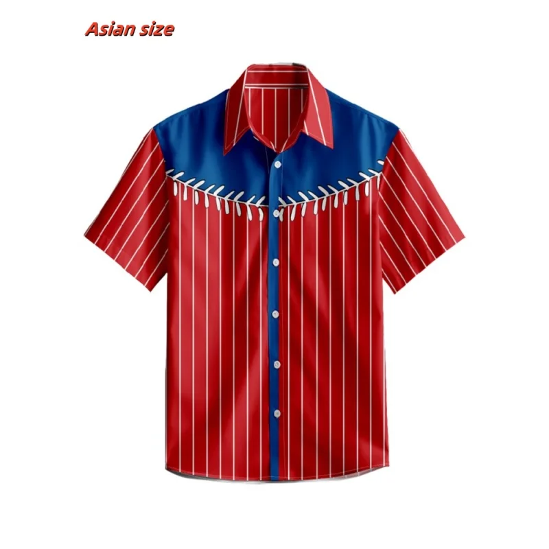 Colorful Stripes Baseball Pattern Hawaiian Shirt For Men Retro 3D Print Short Sleeve Tops Casual Lapel Aloha Shirts Loose Blouse
Colorful Stripes Baseball Pattern Hawaiian Shirt For Men Retro 3D Print Short Sleeve Tops Casual Lapel Aloha Shirts Loose Blouse