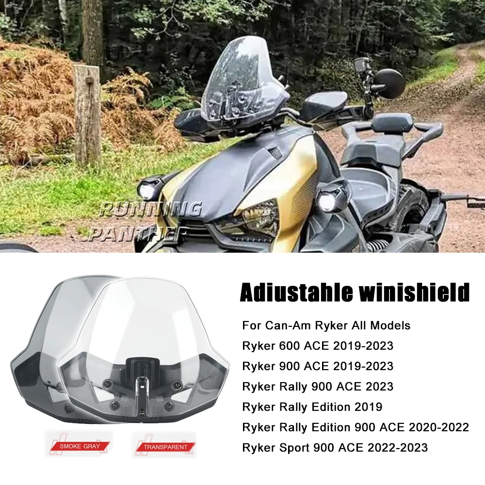 Motorcycle Adjustable Windscreen Windshield For Can-Am Ryker 600 900 Sport Rally Edition 900 ACE 2019-2023 Wind Screen Shield
Motorcycle Adjustable Windscreen Windshield For Can-Am Ryker 600 900 Sport Rally Edition 900 ACE 2019-2023 Wind Screen Shield