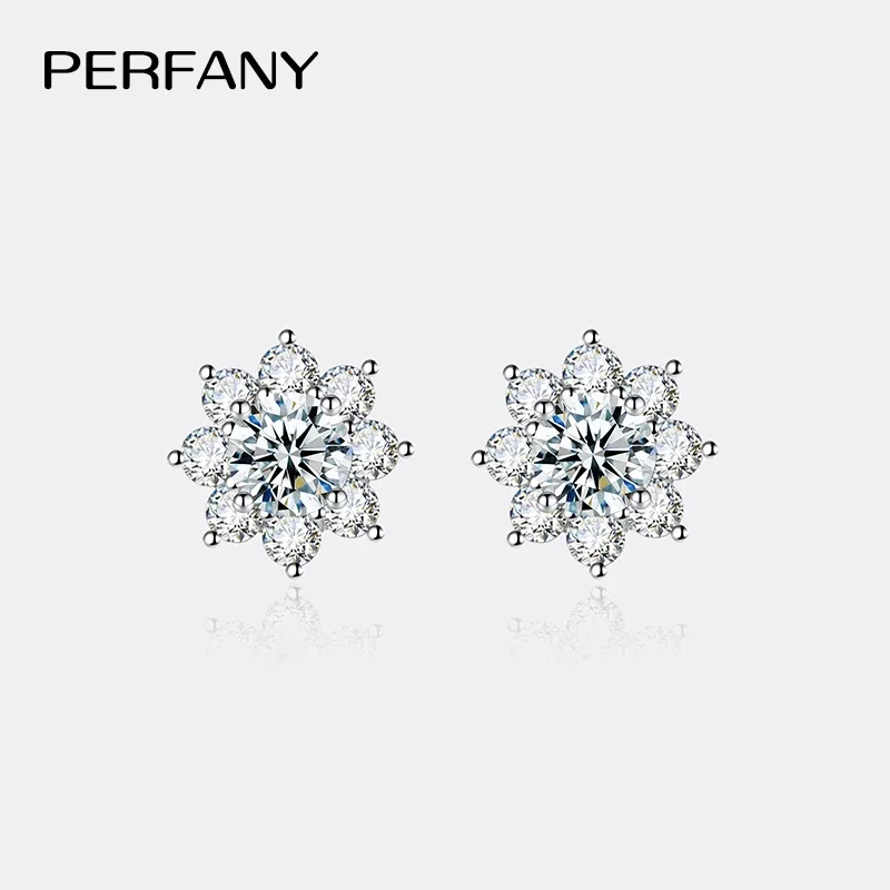 PERFANY 0.3-1CT Moissanite Earrings for Women S925 Pure Silver Snowflake Simulation Diamond Earrings Wedding High-end Jewelry
PERFANY 0.3-1CT Moissanite Earrings for Women S925 Pure Silver Snowflake Simulation Diamond Earrings Wedding High-end Jewelry