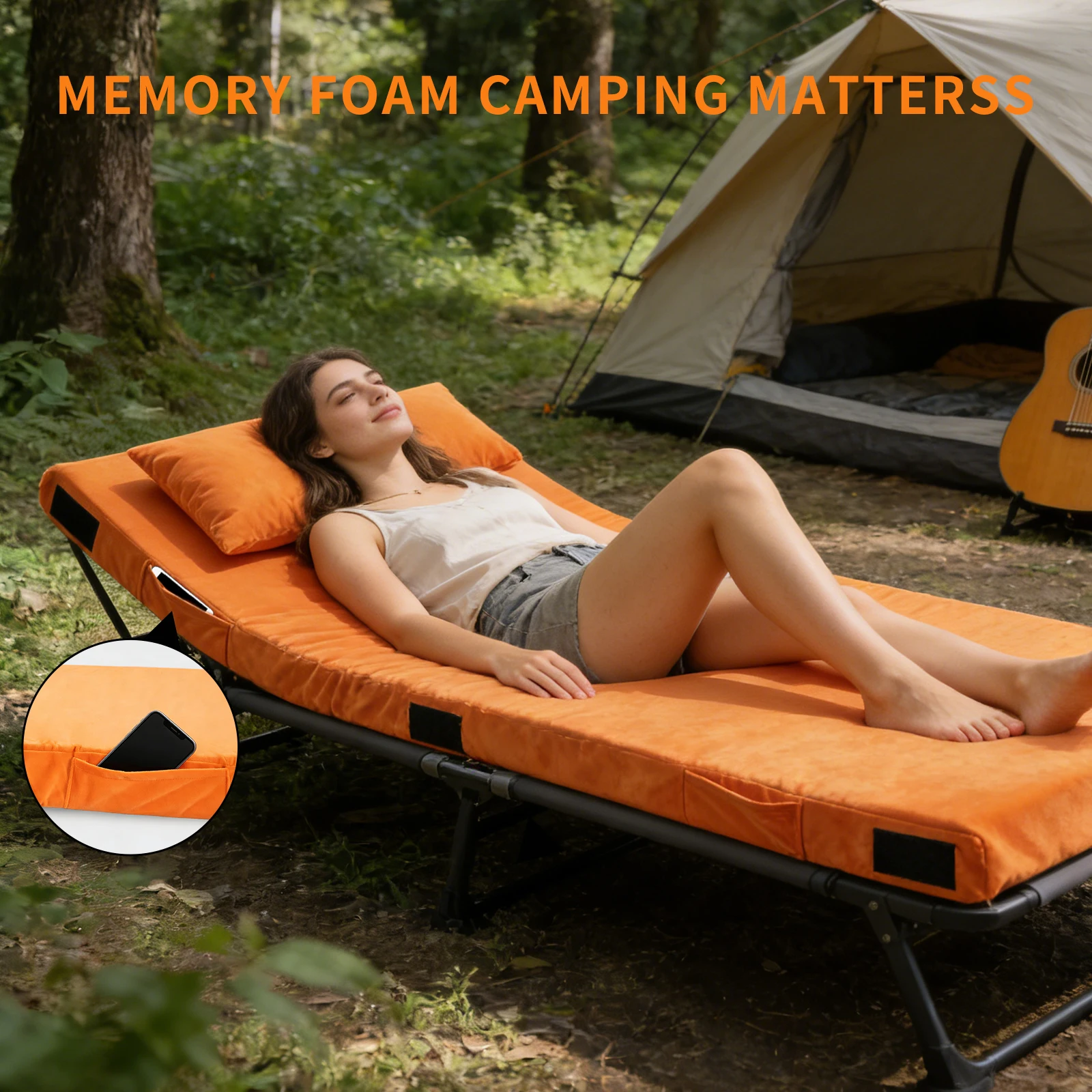 Memory Foam Camping Mattress Pad - Roll Up Mattress for Adults - Portable Cot Sleeping Pad for Camping - Floor Mat sleep in car
Memory Foam Camping Mattress Pad - Roll Up Mattress for Adults - Portable Cot Sleeping Pad for Camping - Floor Mat sleep in car