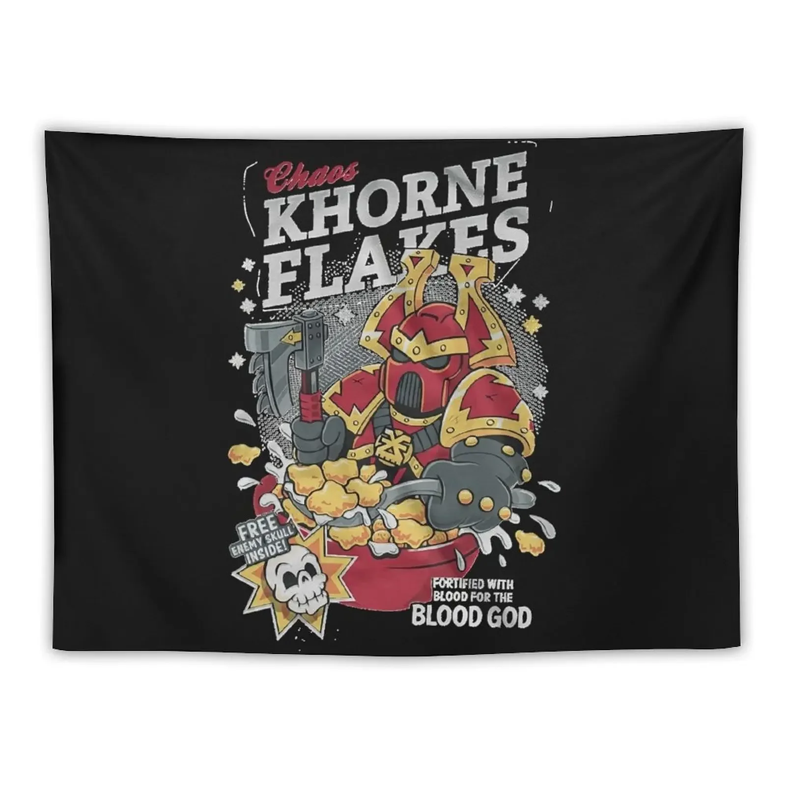 Chaos khorne flakes Fortified with blood for the blood god Classic Tapestry Home Decorators Hanging Wall Tapestry
Chaos khorne flakes Fortified with blood for the blood god Classic Tapestry Home Decorators Hanging Wall Tapestry