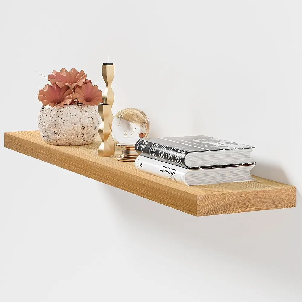 Floating Shelves For Wall 48 H | 48W X 8D Natural Ash Wood Floating Shelves Set Of 1 | Rustic Wood Wall Shelves With Upgraded
Floating Shelves For Wall 48 H | 48W X 8D Natural Ash Wood Floating Shelves Set Of 1 | Rustic Wood Wall Shelves With Upgraded