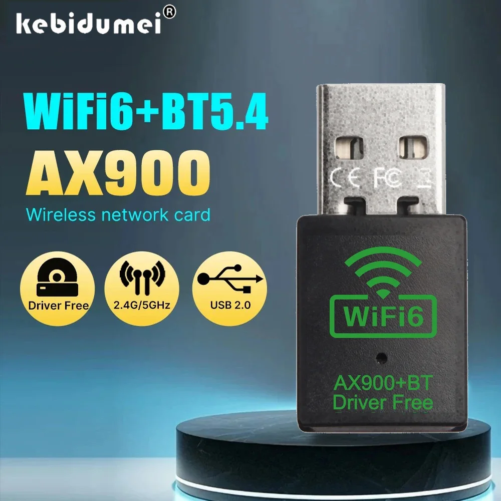 WiFi 6 AX900 Bluetooth 5,4 WiFi USB-адаптер Беспроводная сетевая карта 2,4G и 5 ГГц Wlan Приемник сигнала для ПК/ноутбука Win10/11
WiFi 6 AX900 Bluetooth 5,4 WiFi USB-адаптер Беспроводная сетевая карта 2,4G и 5 ГГц Wlan Приемник сигнала для ПК/ноутбука Win10/11